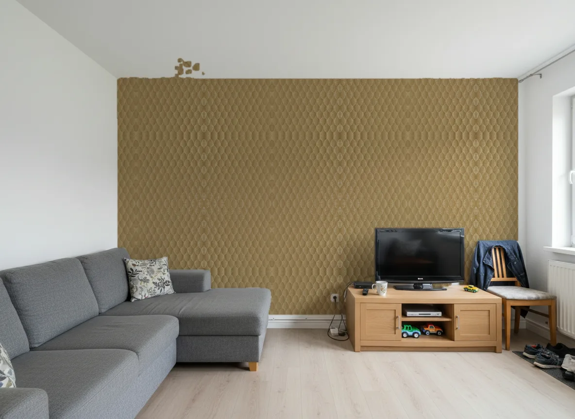 Vendome — Salon w bloku — ściana za sofą