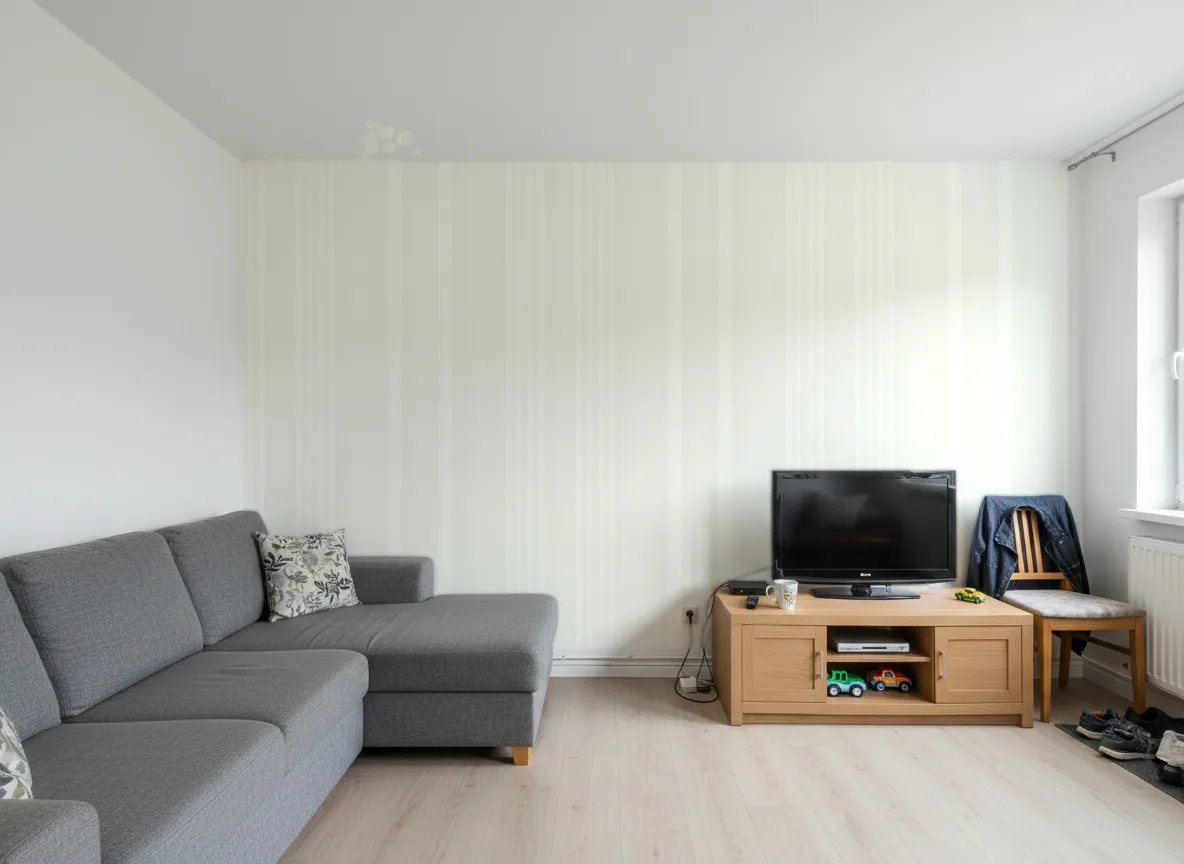 Polyform Eos Stretto — Salon w bloku — ściana za sofą