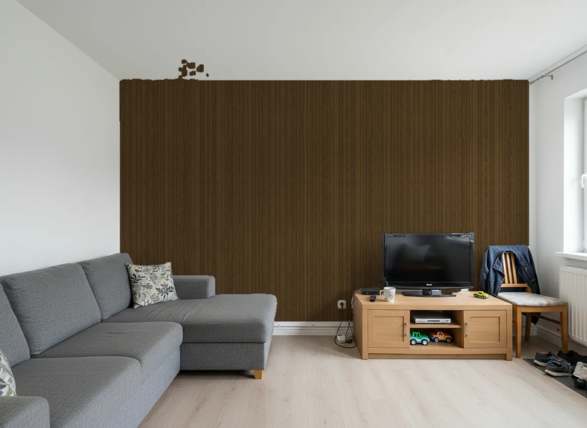 Tapeta obiektowa Cora W18 — Salon w bloku — ściana za sofą