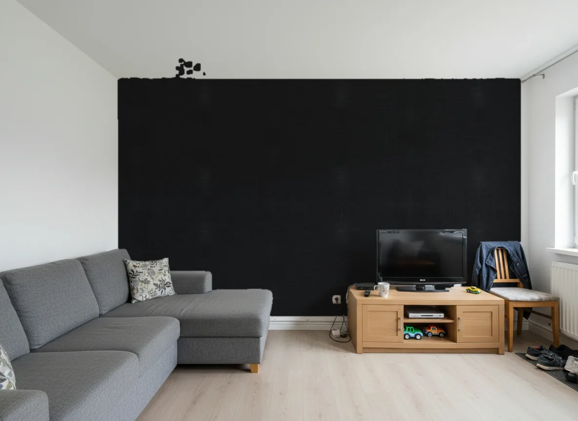 Tapeta obiektowa Kris W58 — Salon w bloku — ściana za sofą