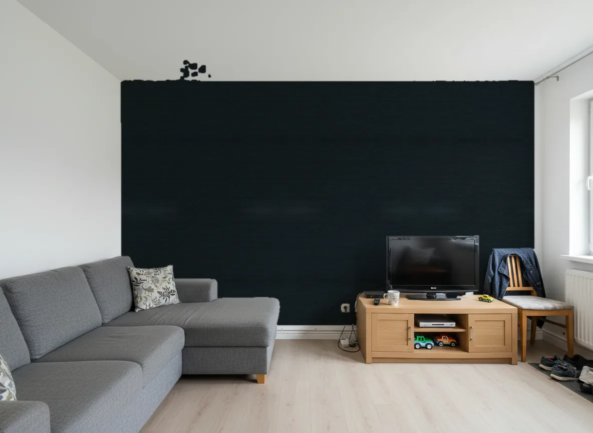 Tapeta obiektowa Ralph W47 — Salon w bloku — ściana za sofą