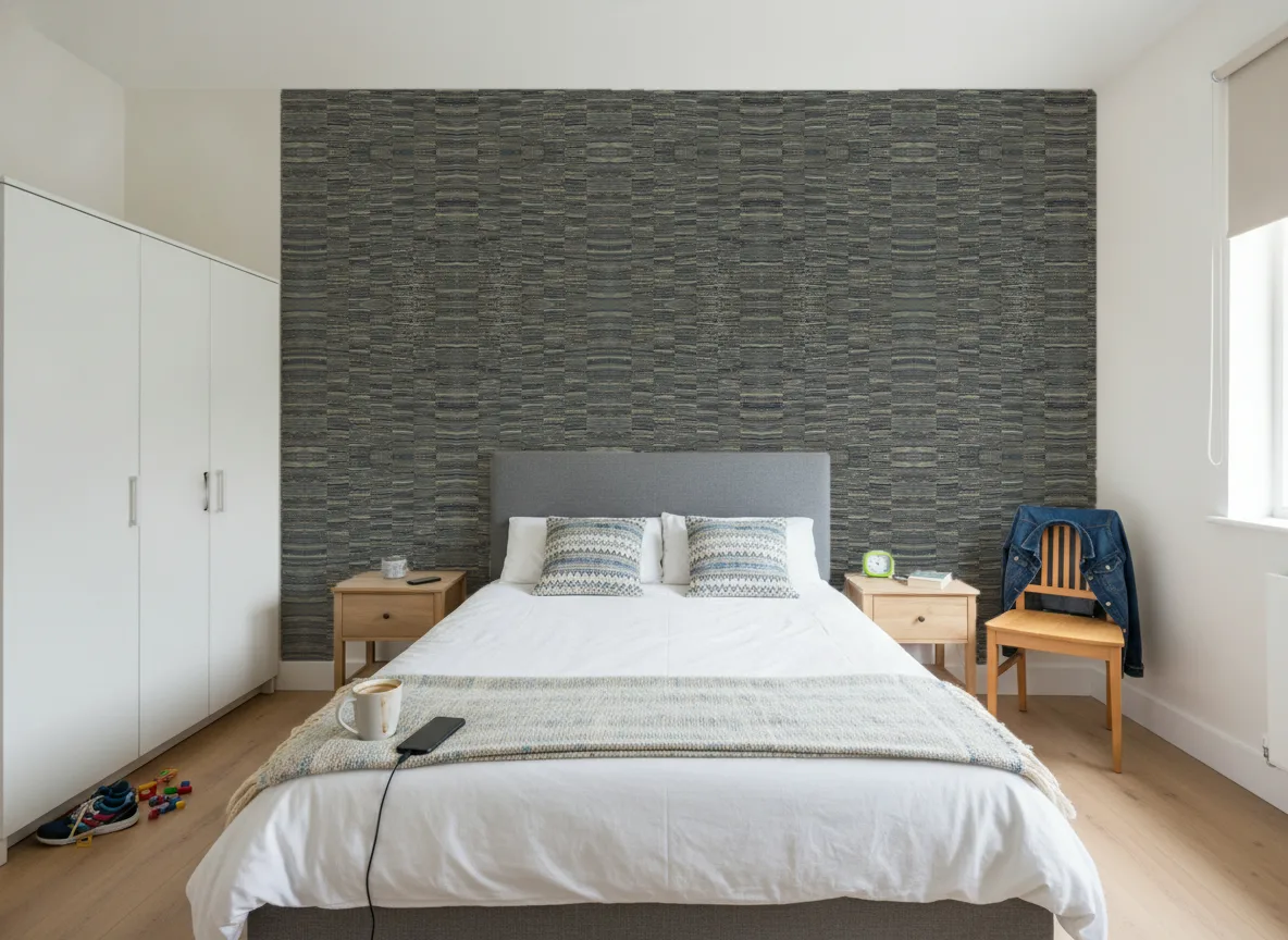 Lirio Nature Precieuse – Textures — Sypialnia w bloku — ściana za łóżkiem