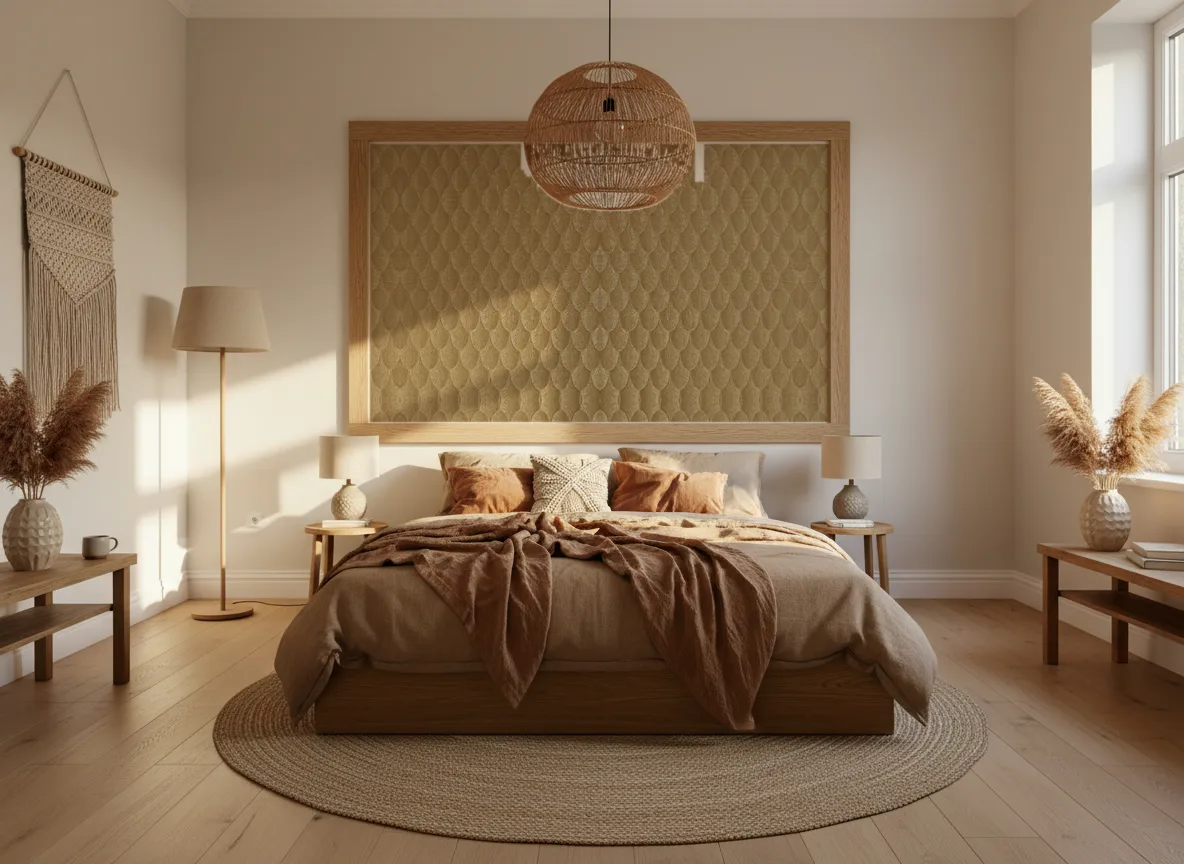 Vendome — Sypialnia boho — pole w dębowej ramie