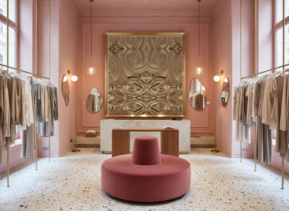 Dresden — Różowy butik — pole w mosiężnej ramie