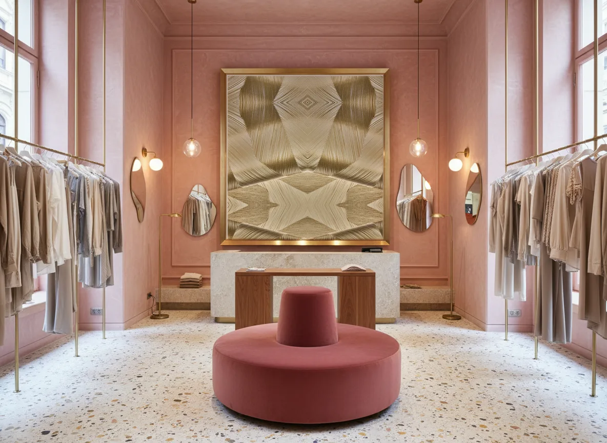 Kohinor — Różowy butik — pole w mosiężnej ramie