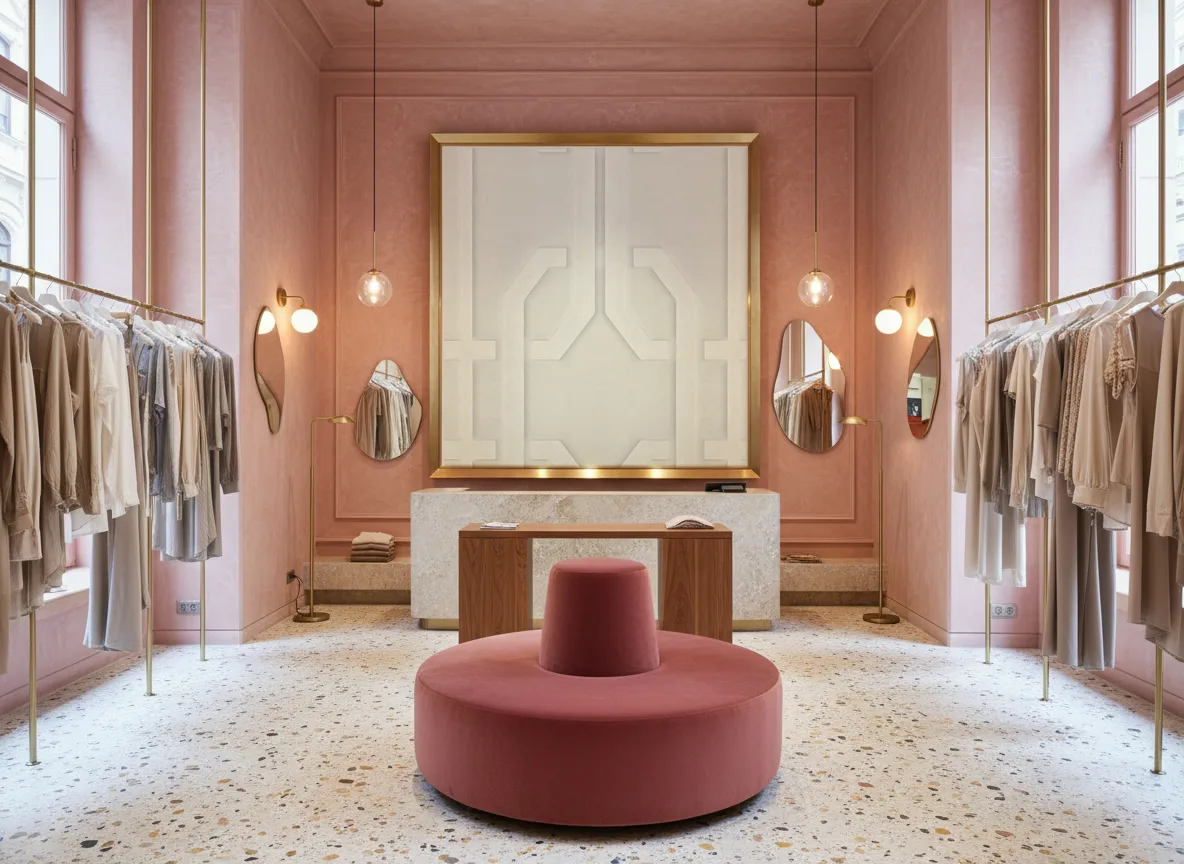 Polyform Eos Allure — Różowy butik — pole w mosiężnej ramie