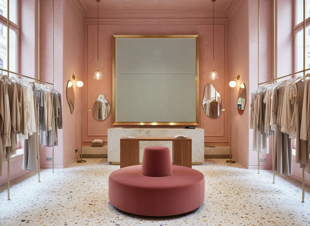Polyform Vinacoustic Kent — Różowy butik — pole w mosiężnej ramie
