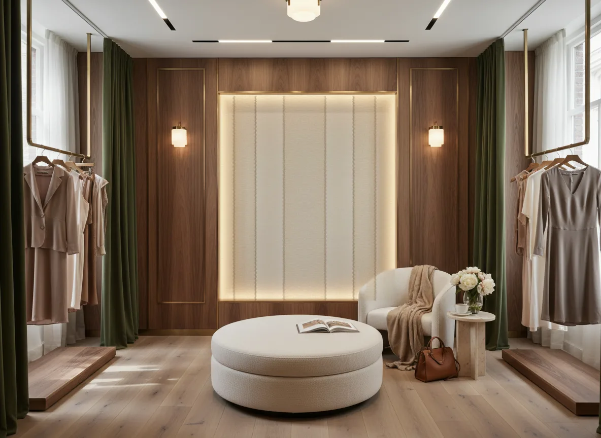 Azur — Butik — podświetlona ściana przymierzalni