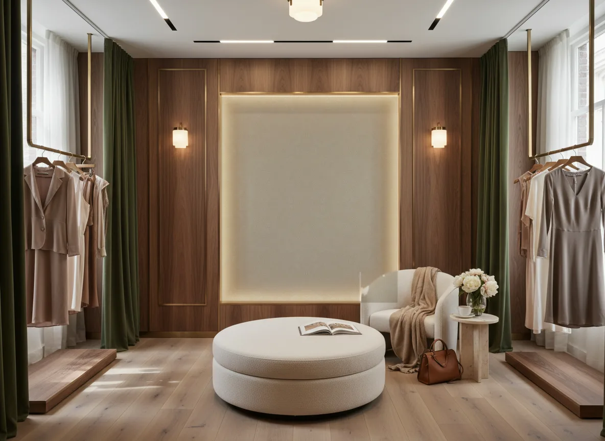 Berenice Magnitude – Textures — Butik — podświetlona ściana przymierzalni