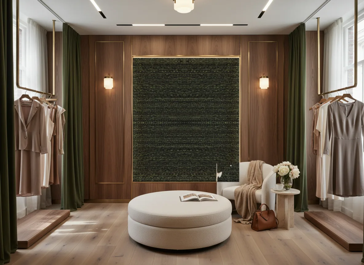 Saba Escambray — Butik — podświetlona ściana przymierzalni