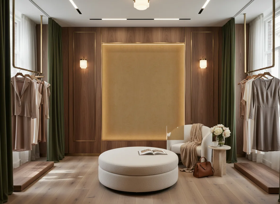 Fresco — Butik — podświetlona ściana przymierzalni