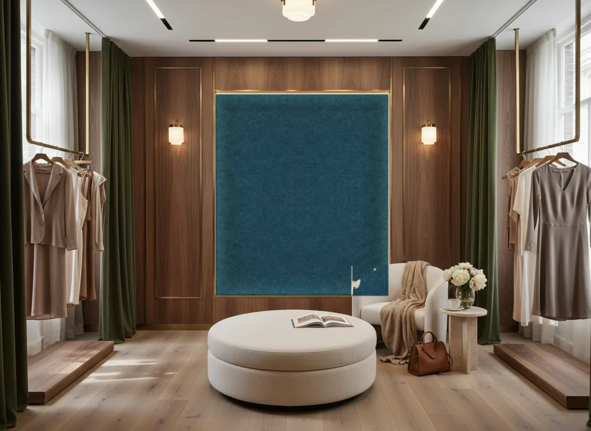 SlimWall — Butik — podświetlona ściana przymierzalni