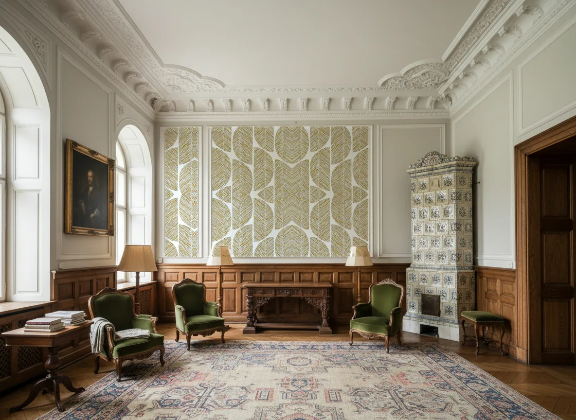 Abelia — Salon dworski — kwatery nad boazerią