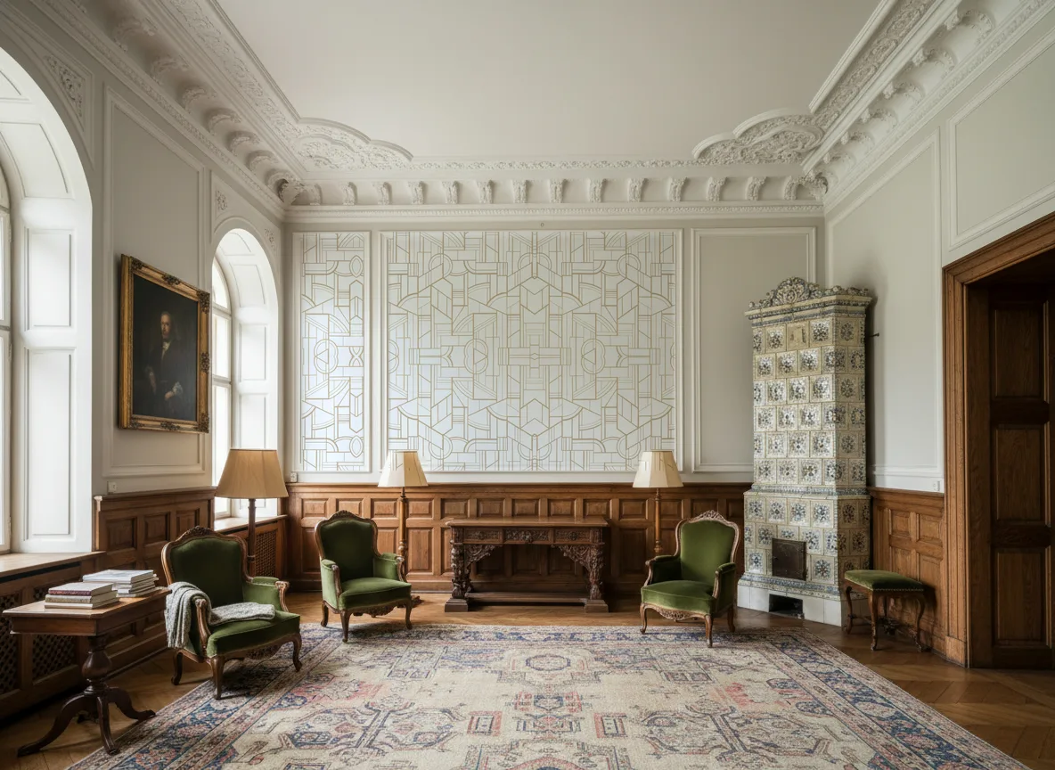 Cinetique Faubourg des Lumieres — Salon dworski — kwatery nad boazerią