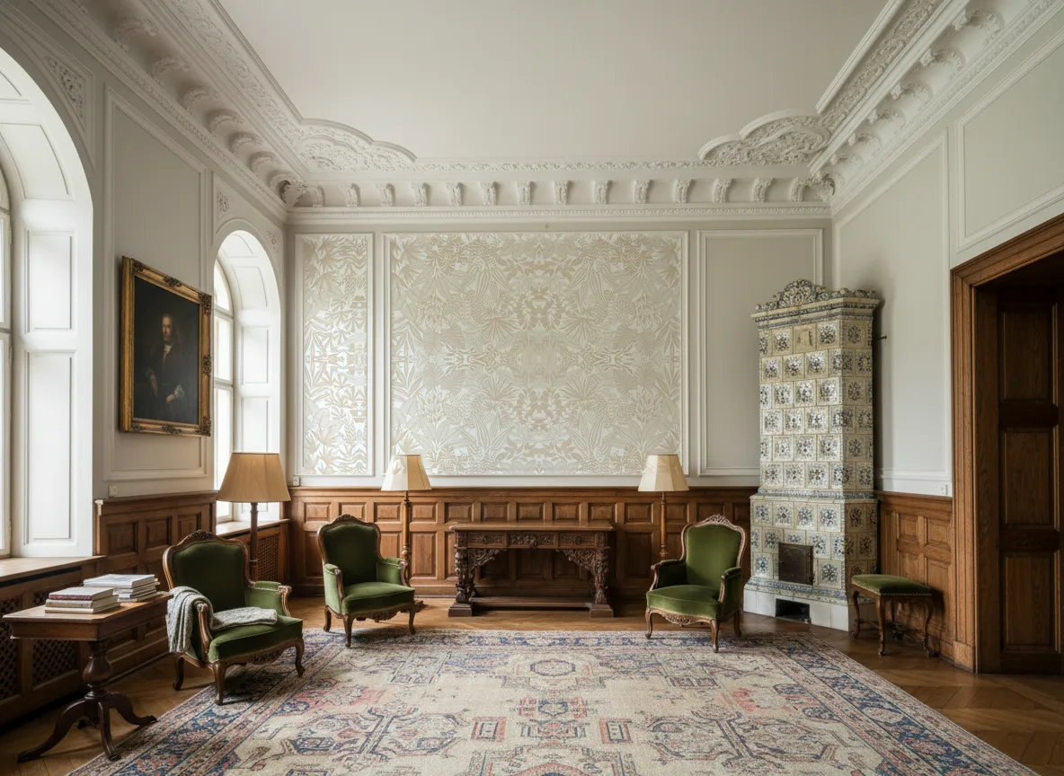 Doum — Salon dworski — kwatery nad boazerią