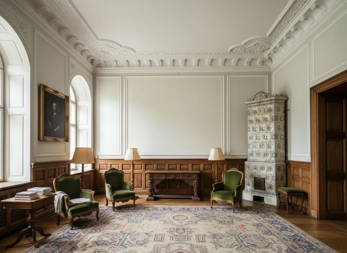 Escalet — Salon dworski — kwatery nad boazerią