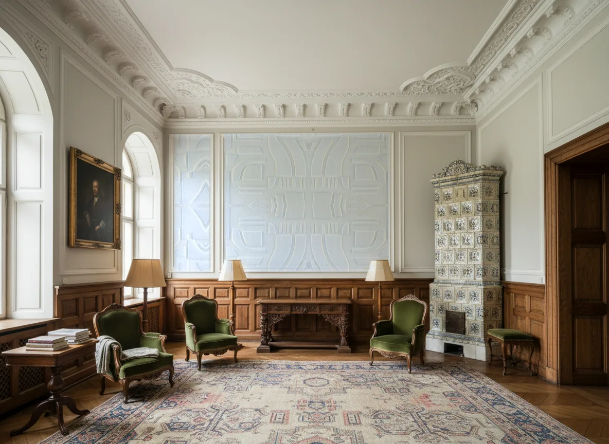 Linsolite — Salon dworski — kwatery nad boazerią