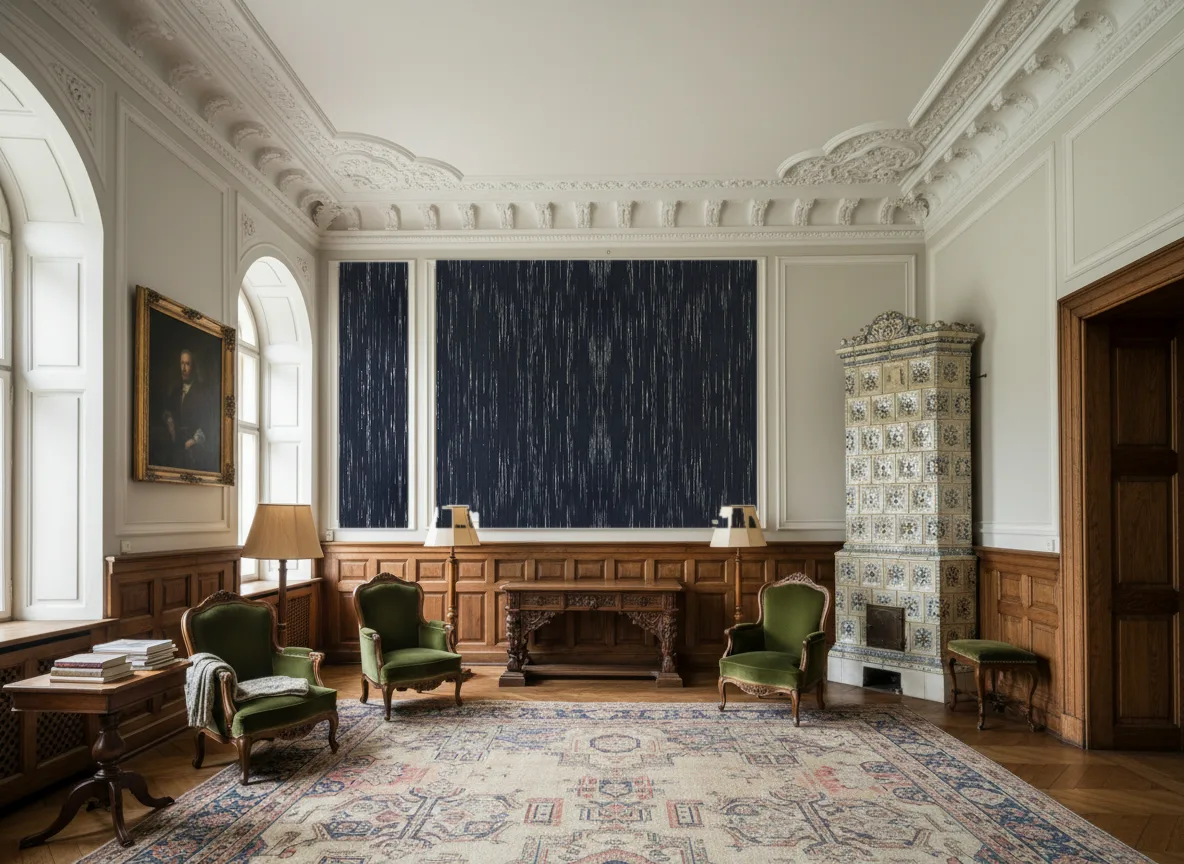 Sequoia Escambray — Salon dworski — kwatery nad boazerią