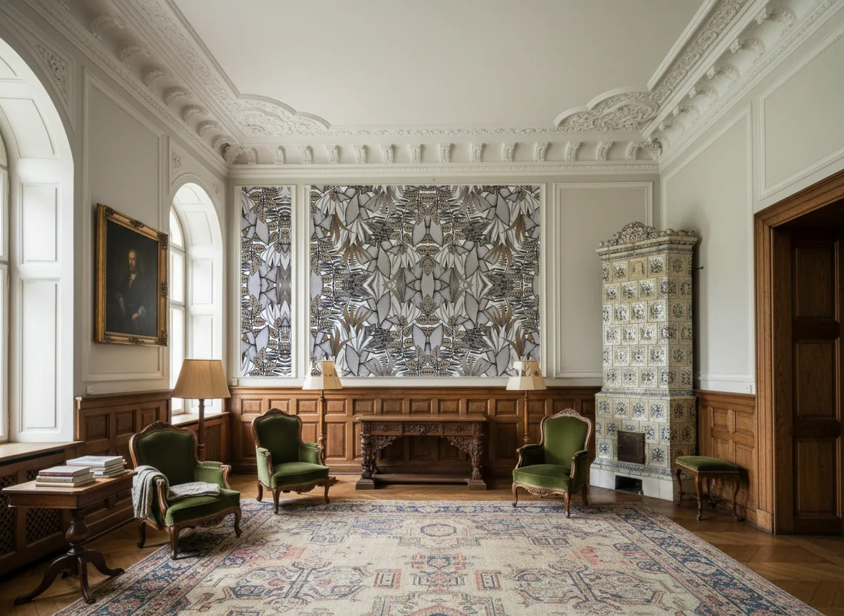 Tigris — Salon dworski — kwatery nad boazerią