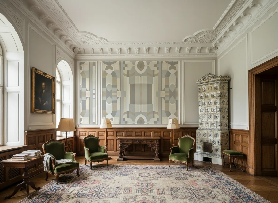 Vitrail Faubourg des Lumieres — Salon dworski — kwatery nad boazerią