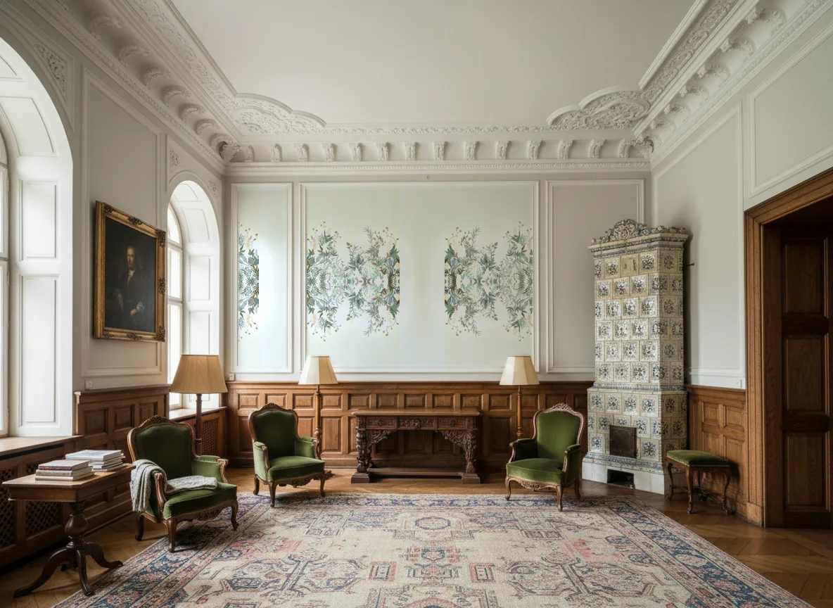 Wisteria — Salon dworski — kwatery nad boazerią