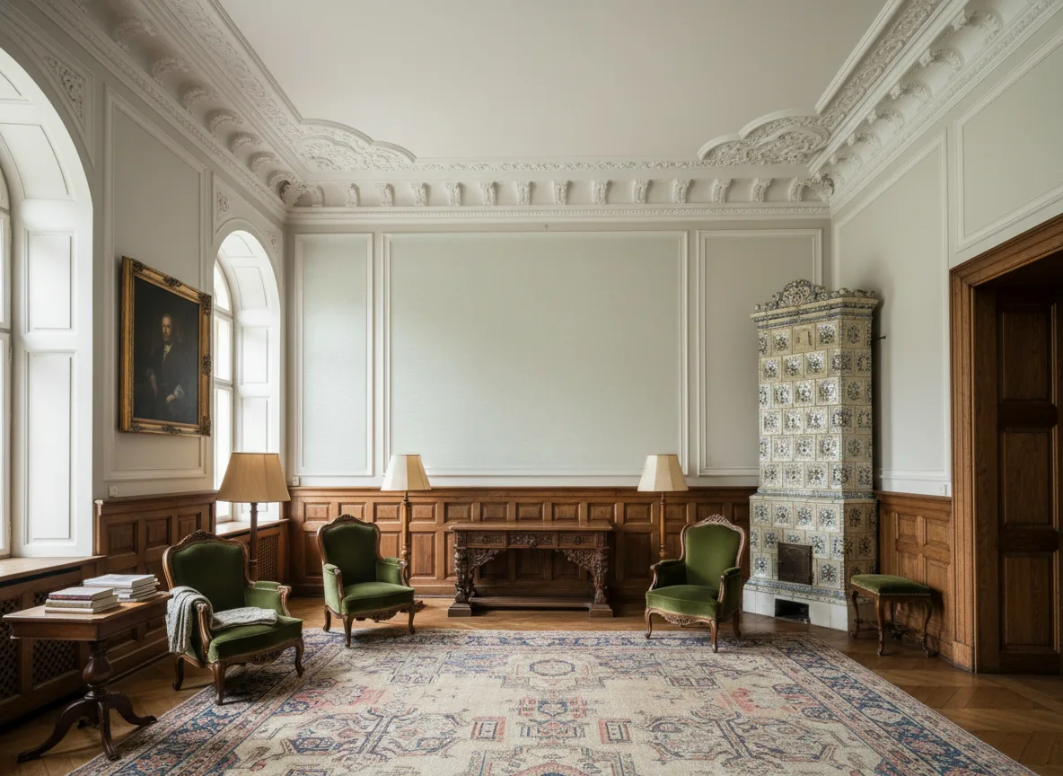 Concept Płótno — Salon dworski — kwatery nad boazerią