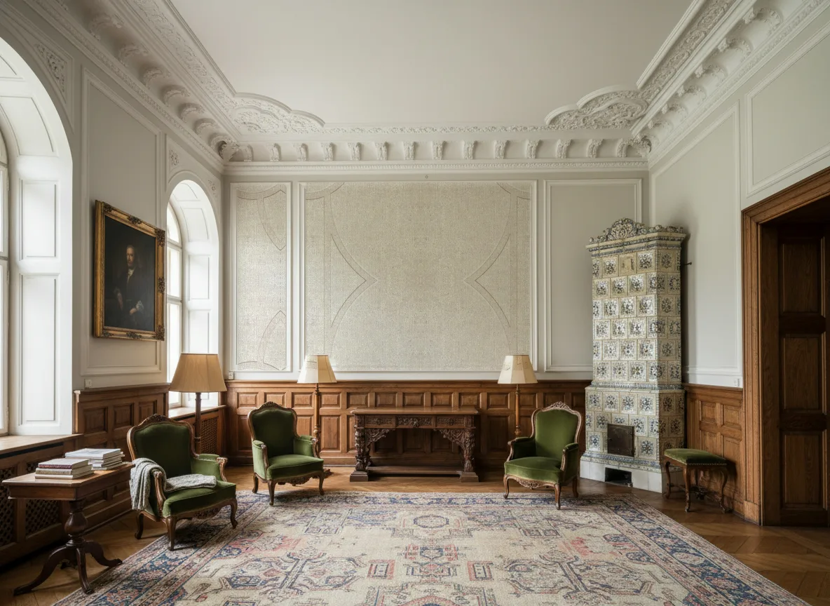 Polyform Vinacoustic Galeo — Salon dworski — kwatery nad boazerią