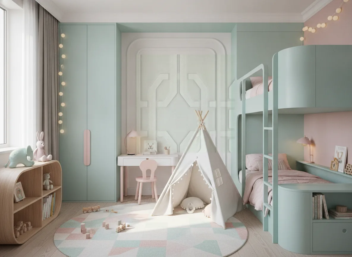 Polyform Eos Allure — Pokój dziecka w pastelach — pole w łuku