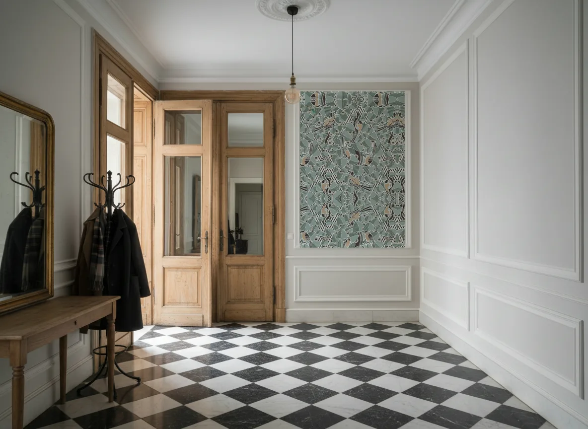 Printemps Viennois — Hol w krakowskiej kamienicy — kwatera w listwach