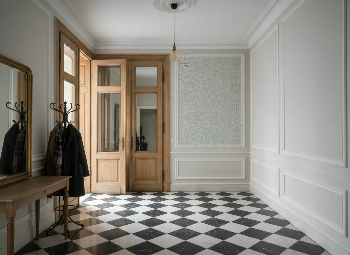 Printemps Viennois — Hol w krakowskiej kamienicy — kwatera w listwach
