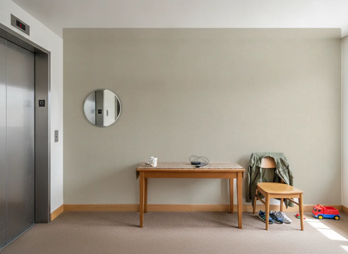 Berenice Magnitude – Textures — Hol przy windzie w apartamentowcu