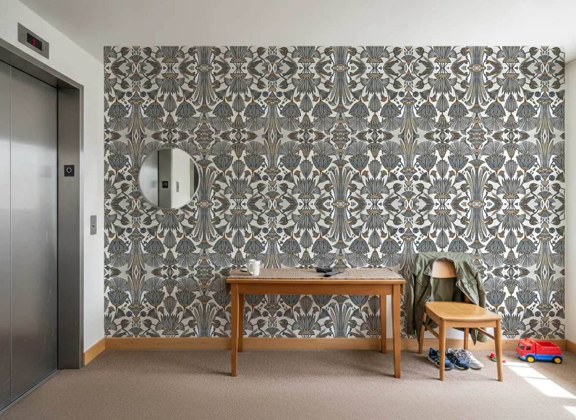 Denderah — Hol przy windzie w apartamentowcu