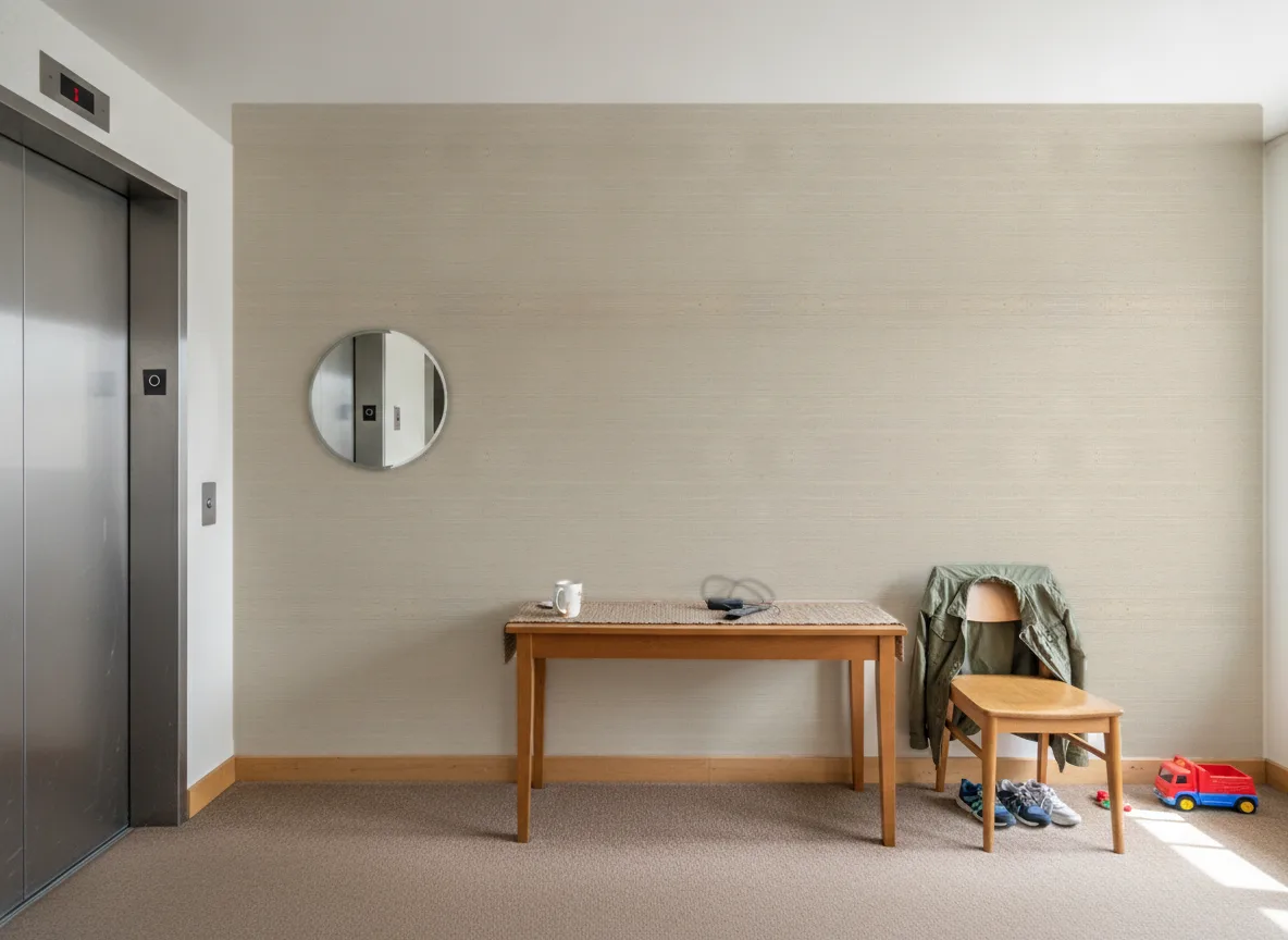 Deserti — Hol przy windzie w apartamentowcu