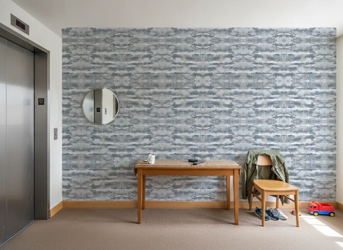 Ephemere Linessence — Hol przy windzie w apartamentowcu