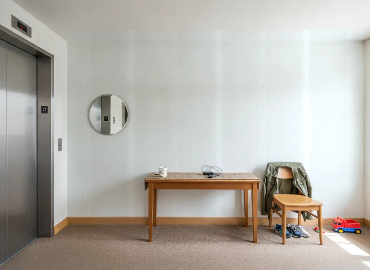Filea Linessence — Hol przy windzie w apartamentowcu
