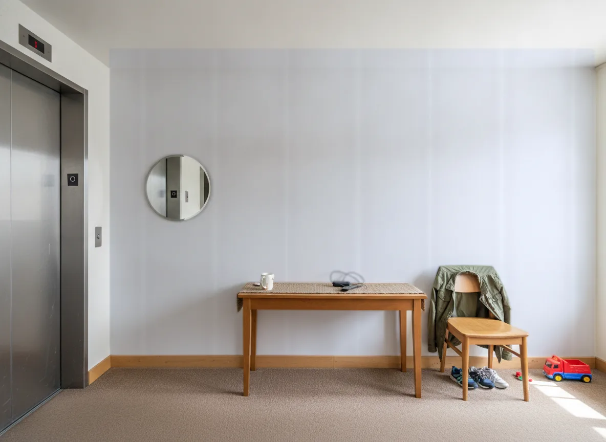 Goa — Hol przy windzie w apartamentowcu