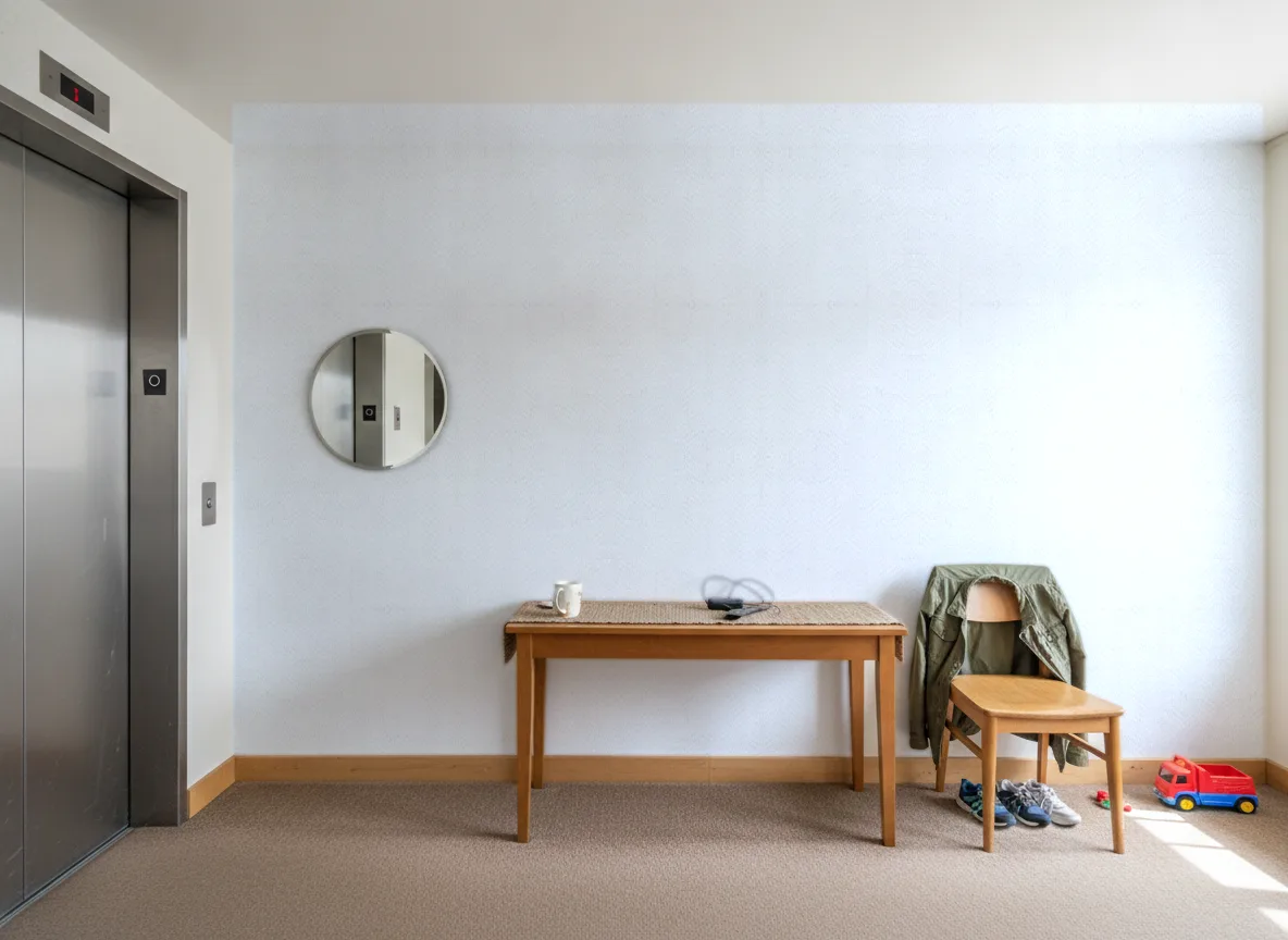 Kasane — Hol przy windzie w apartamentowcu
