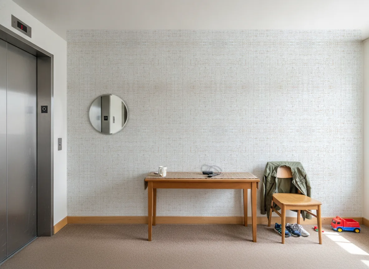 Komoro — Hol przy windzie w apartamentowcu