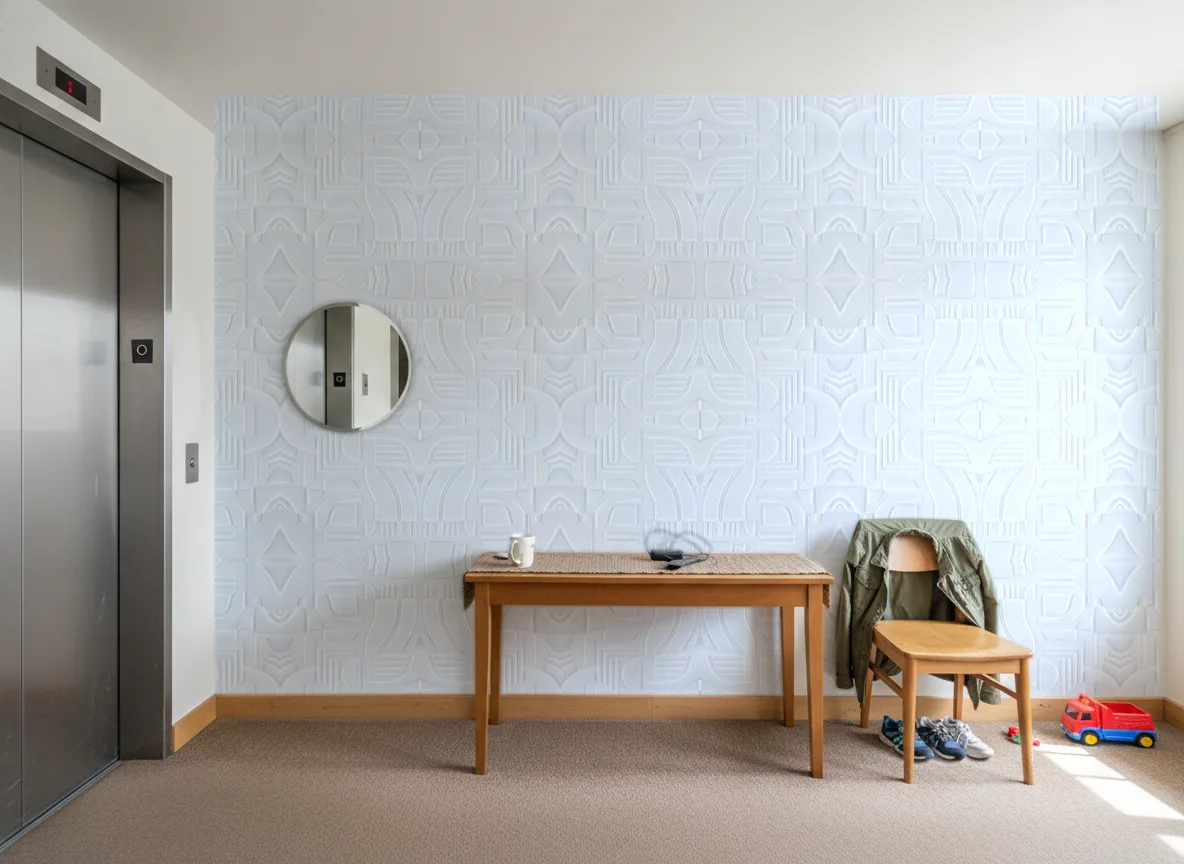 Linsolite — Hol przy windzie w apartamentowcu