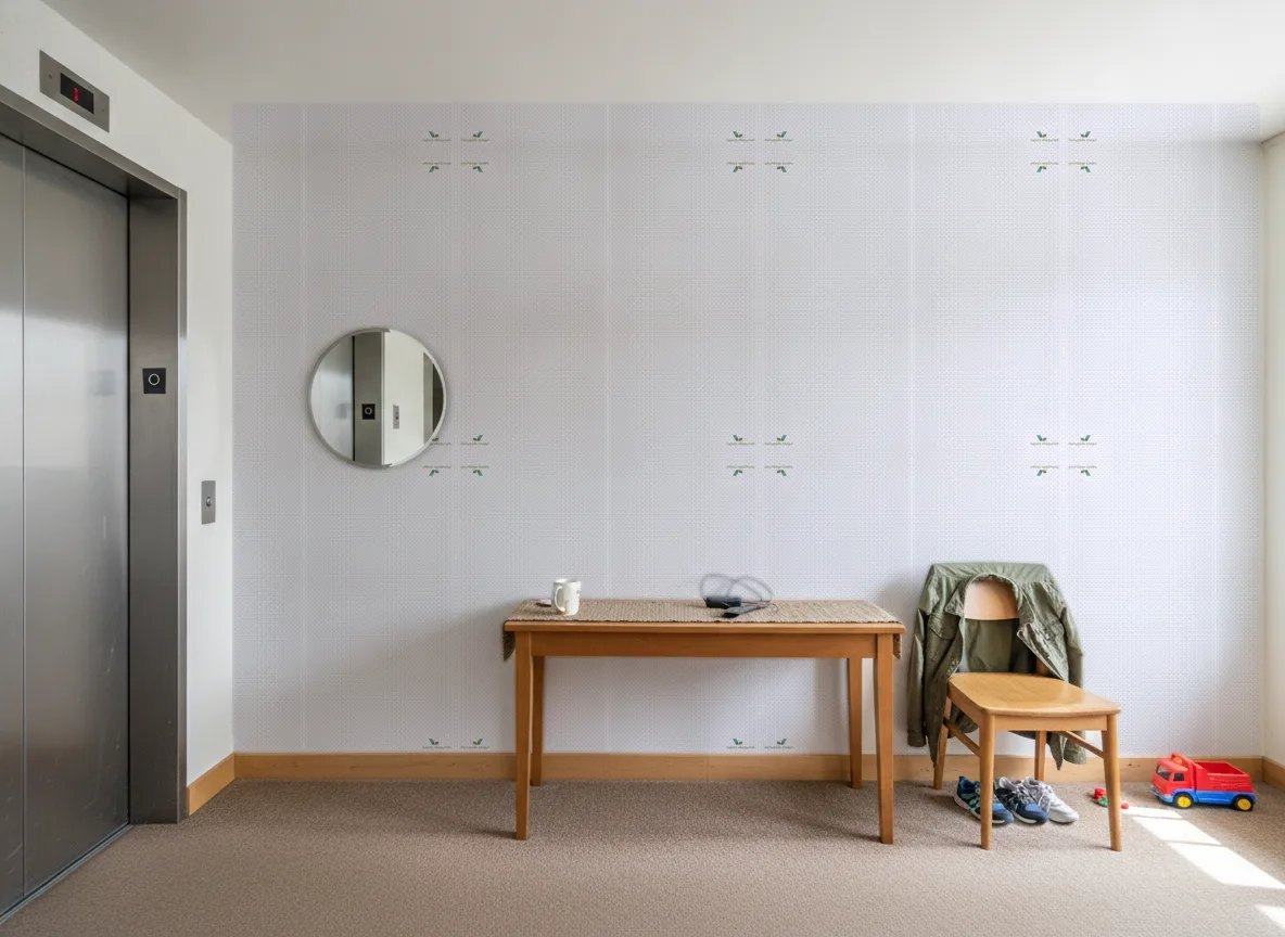 Montjoie Misura — Hol przy windzie w apartamentowcu