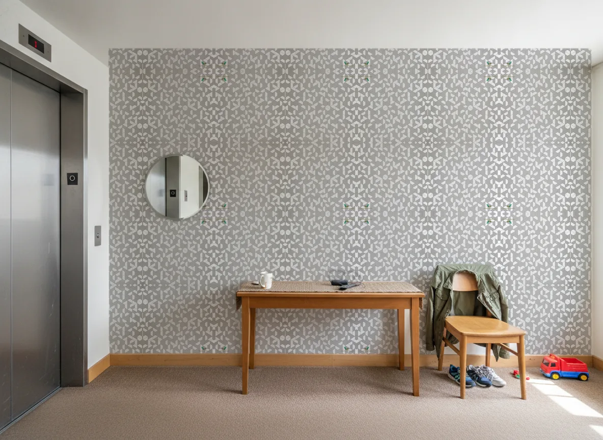 Mosaic Delta — Hol przy windzie w apartamentowcu