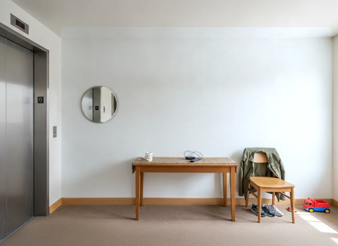 Palawan Solal — Hol przy windzie w apartamentowcu