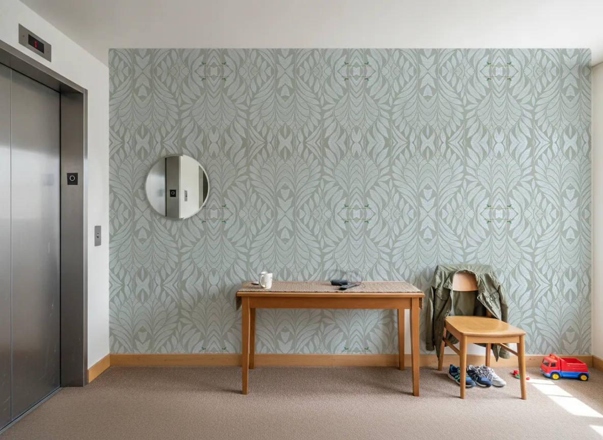 Printemps Viennois — Hol przy windzie w apartamentowcu