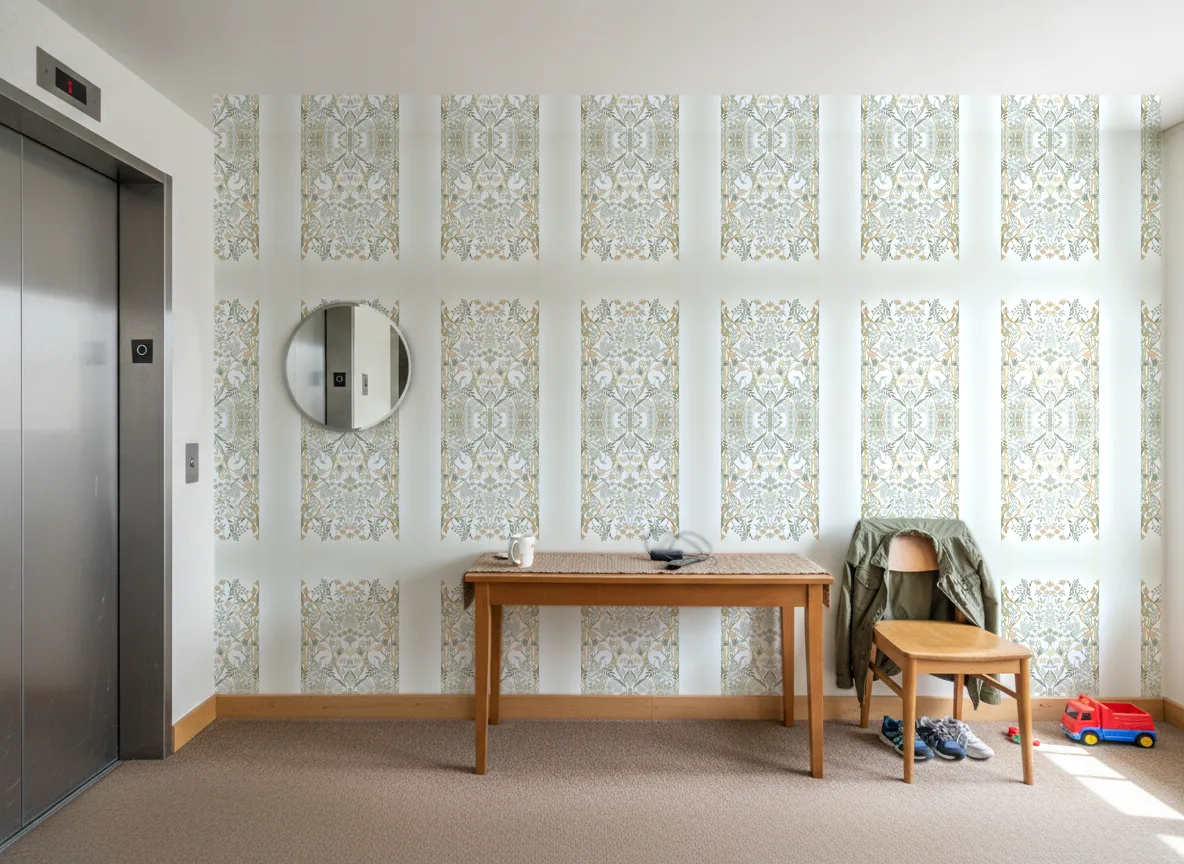 Salon Des Miroirs — Hol przy windzie w apartamentowcu