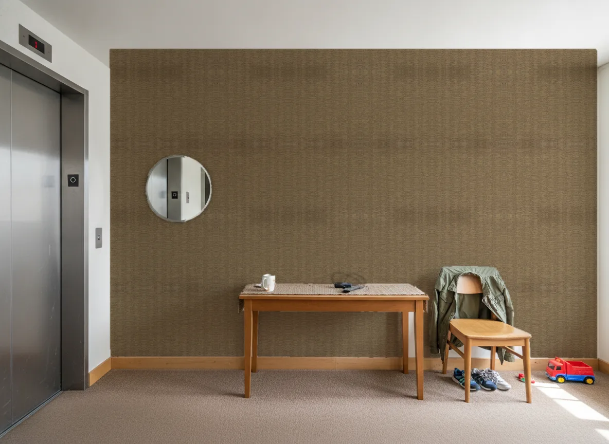 Scandium — Hol przy windzie w apartamentowcu