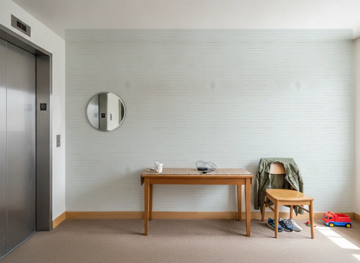 Striata — Hol przy windzie w apartamentowcu