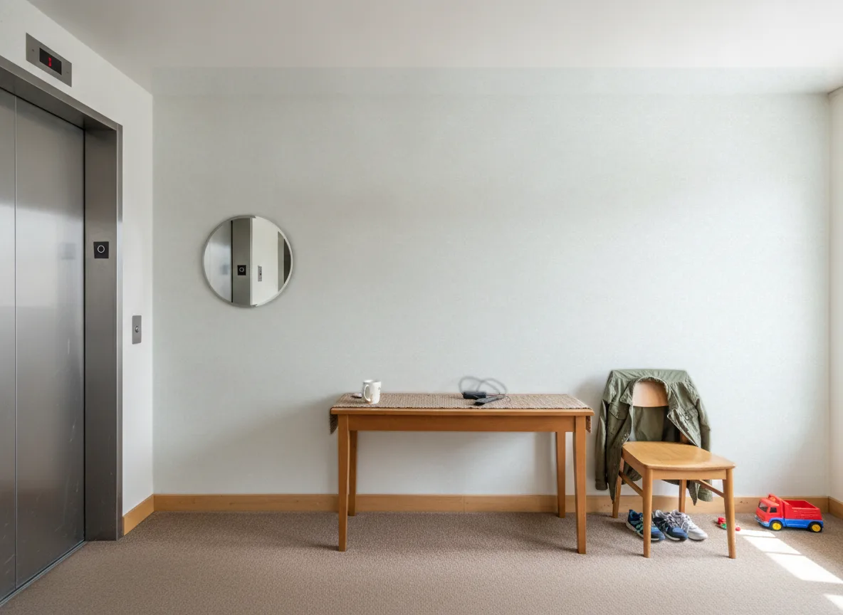 Concept Beton — Hol przy windzie w apartamentowcu