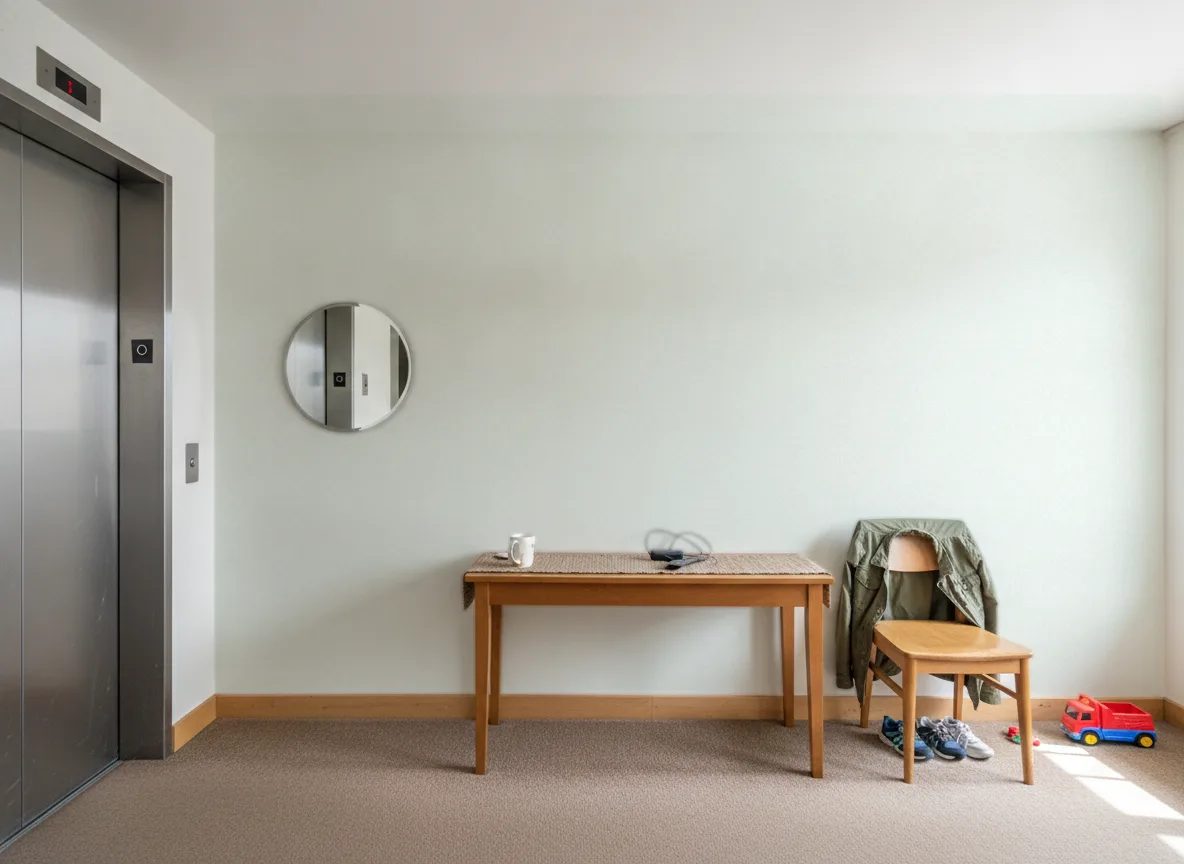 Concept Shimmer — Hol przy windzie w apartamentowcu