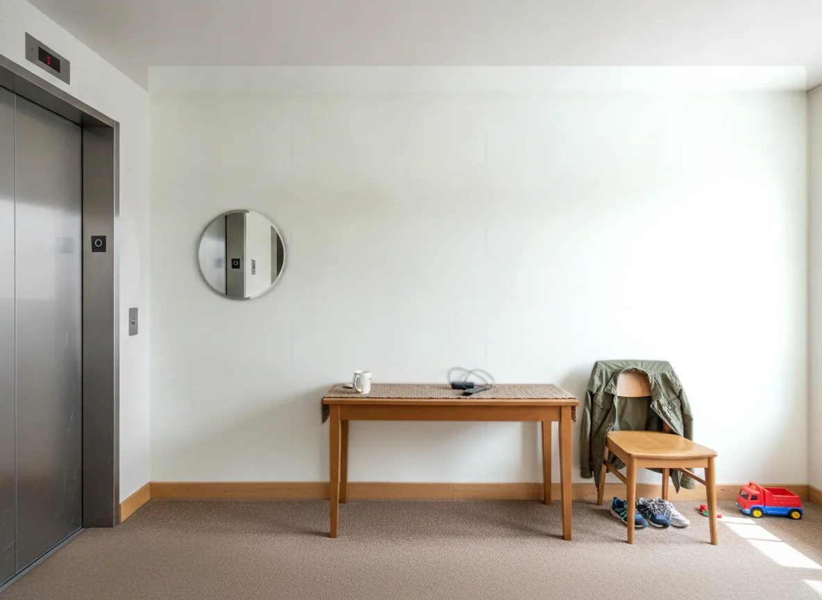 Vinacoustic Tivoli — Hol przy windzie w apartamentowcu