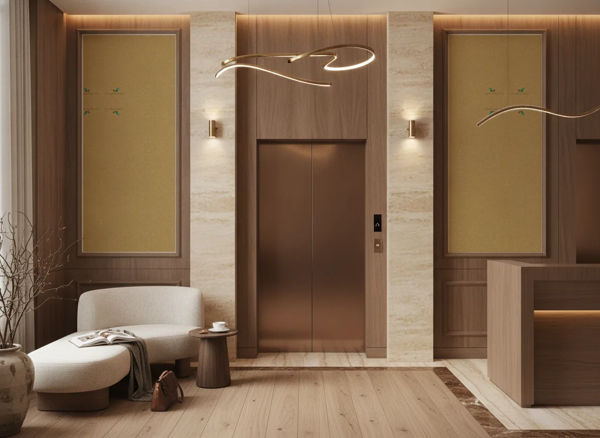 Bolinger — Hol przy windach w hotelu — dwie wysokie ramy